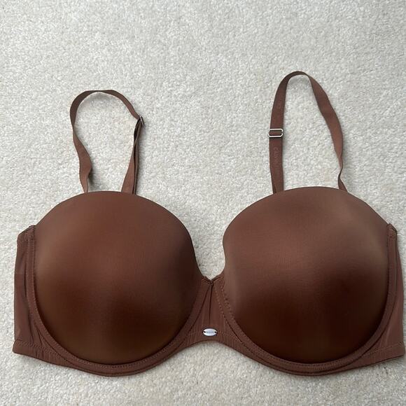 Calvin Klein: Strapless Brown Bra - Picture 1 of 6